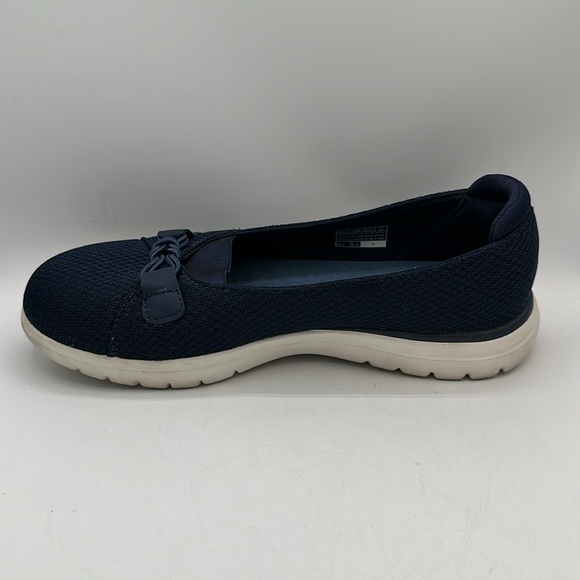 Skechers navy Flex Peony Goga Mat Flex Comfort air cooled sneakers, size 6.5 - Picture 4 of 8